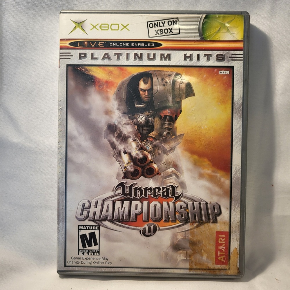 Xbox Unreal Championship Platinum Hits Video Game Disc W/ Manual